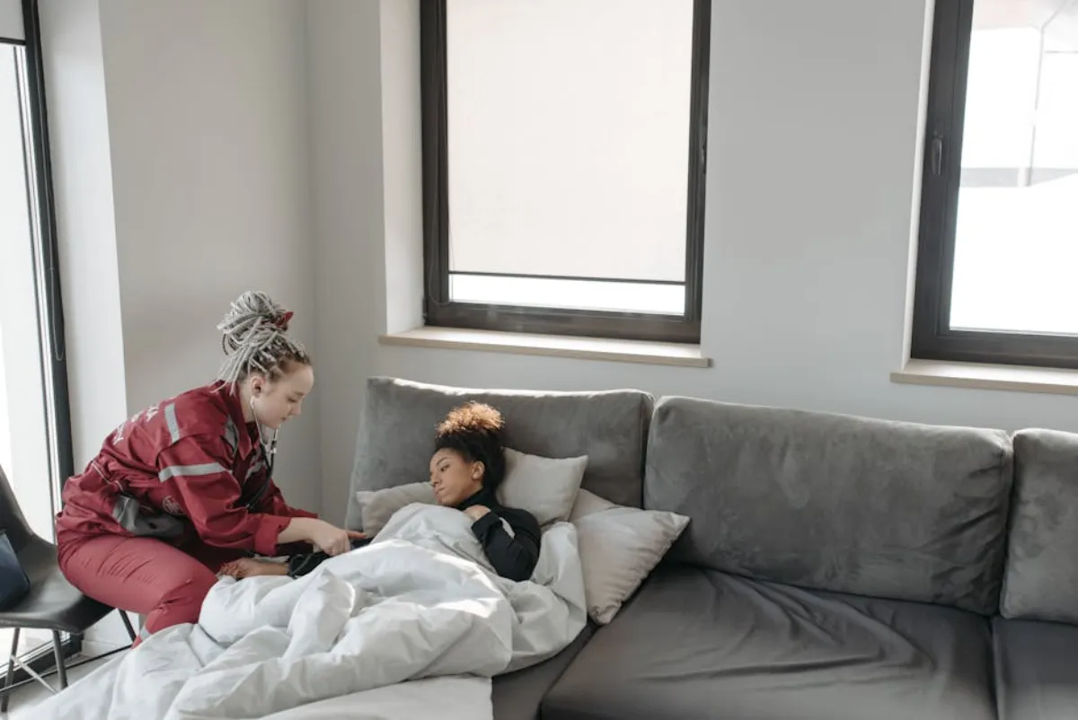 Patient resting after a shockwave therapy session