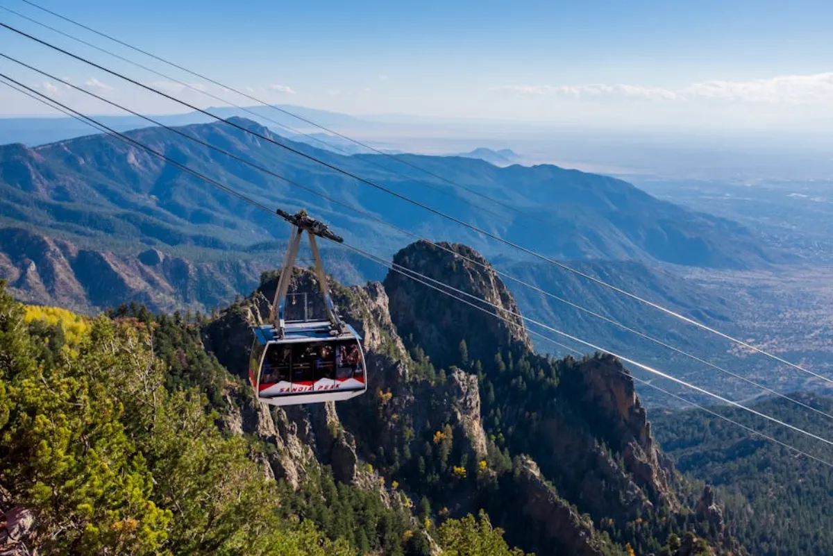 Trail running near the Sandia Mountains in Albuquerque